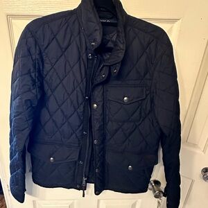 Polo Ralph Lauren Men Quilted Field Jacket Sz S Navy Blue $298 Barn Coat